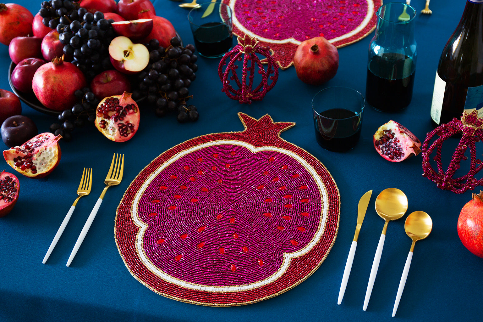 Sacred Pom Beaded Placemat