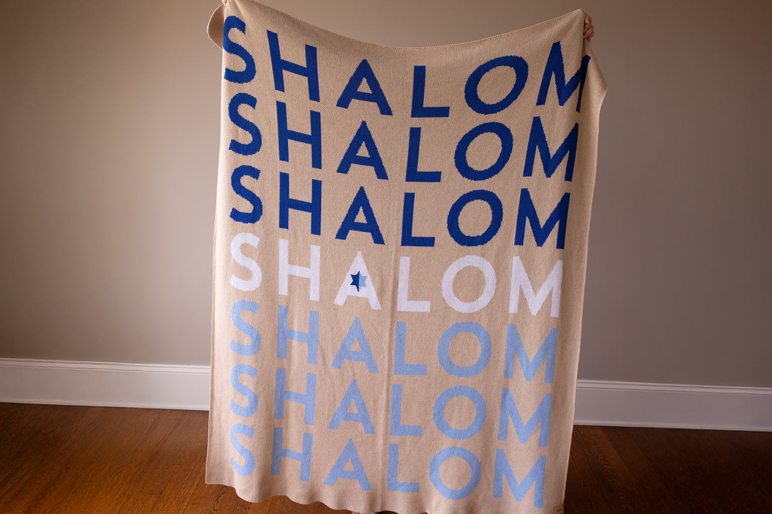 Jewish Heritage Blanket - Shalom Ombre