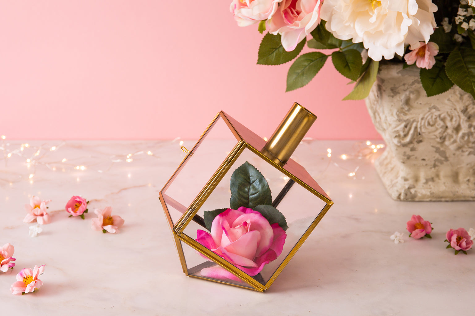 Talia Dreidel Terrarium - Gold