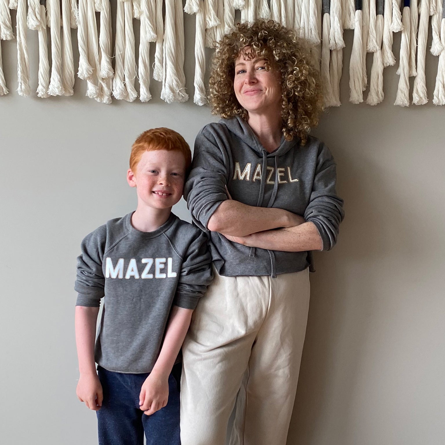 Mazel Embroidered Cropped Hoodie
