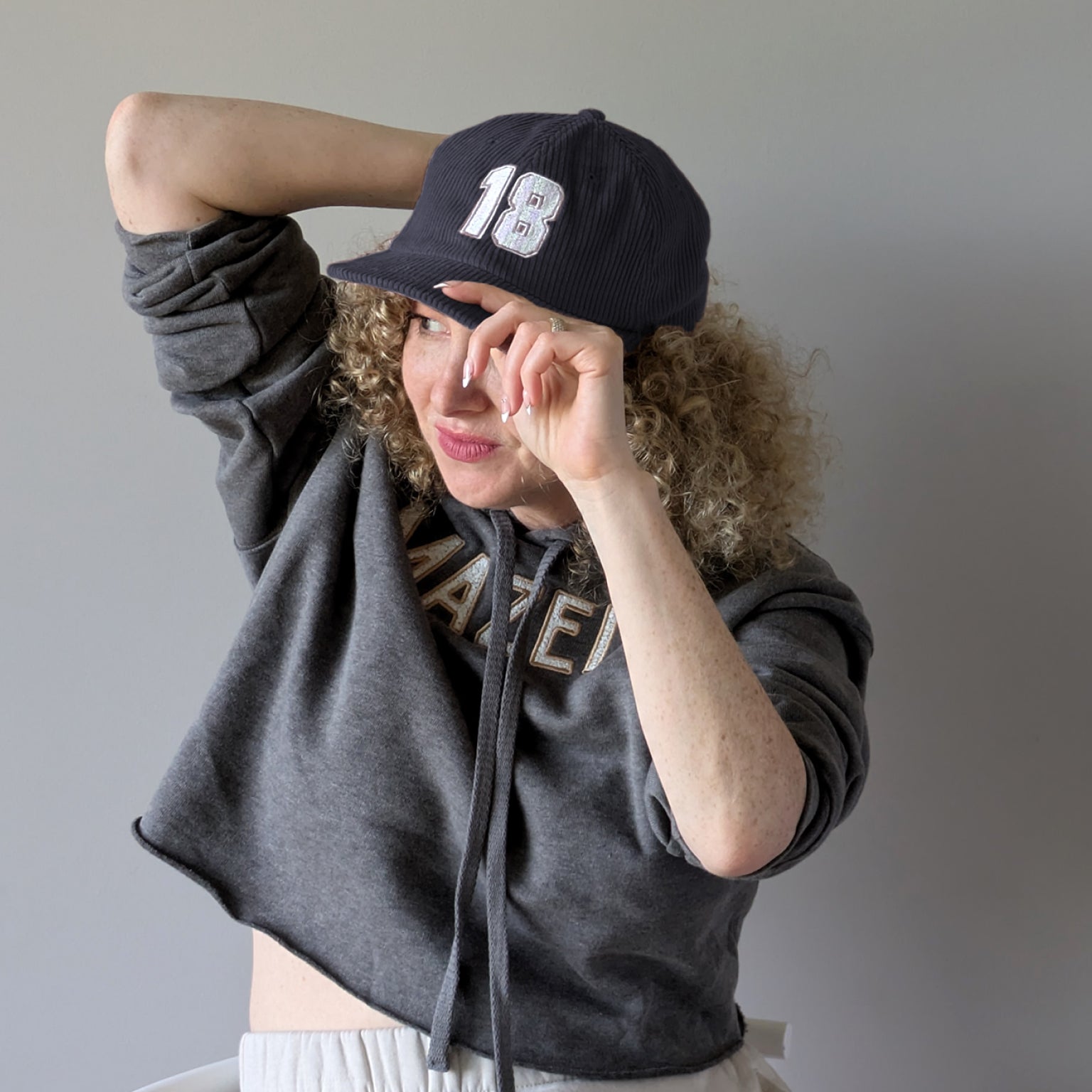 "18" Embroidered Cord Cap