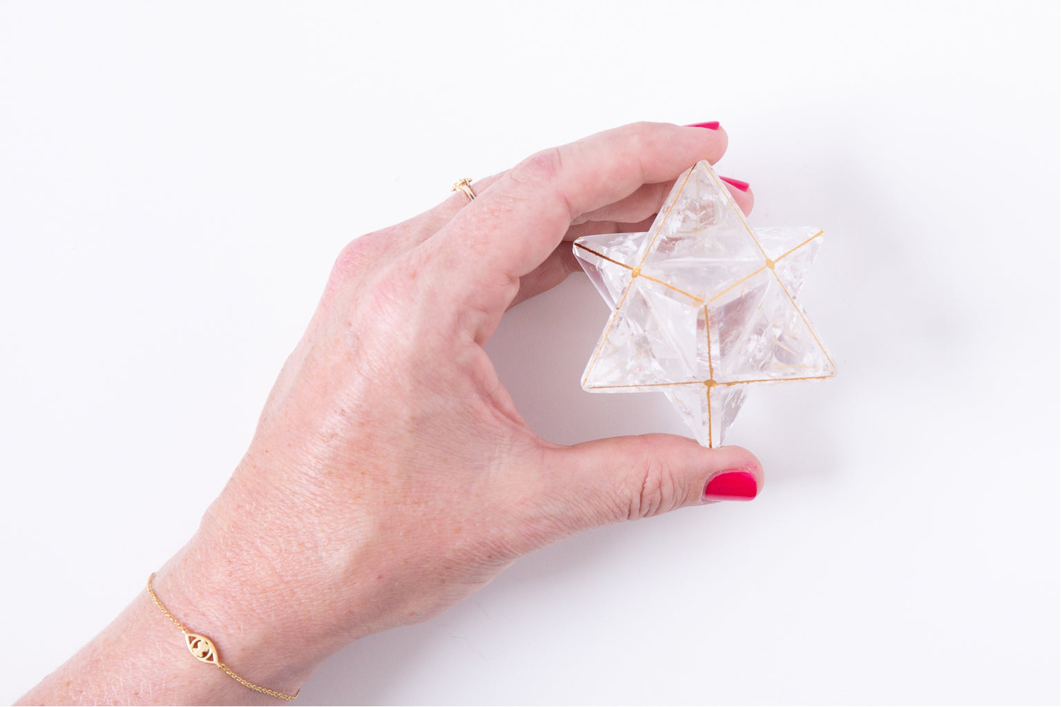 Kabbalah Crystal - Clear Quartz Star of David