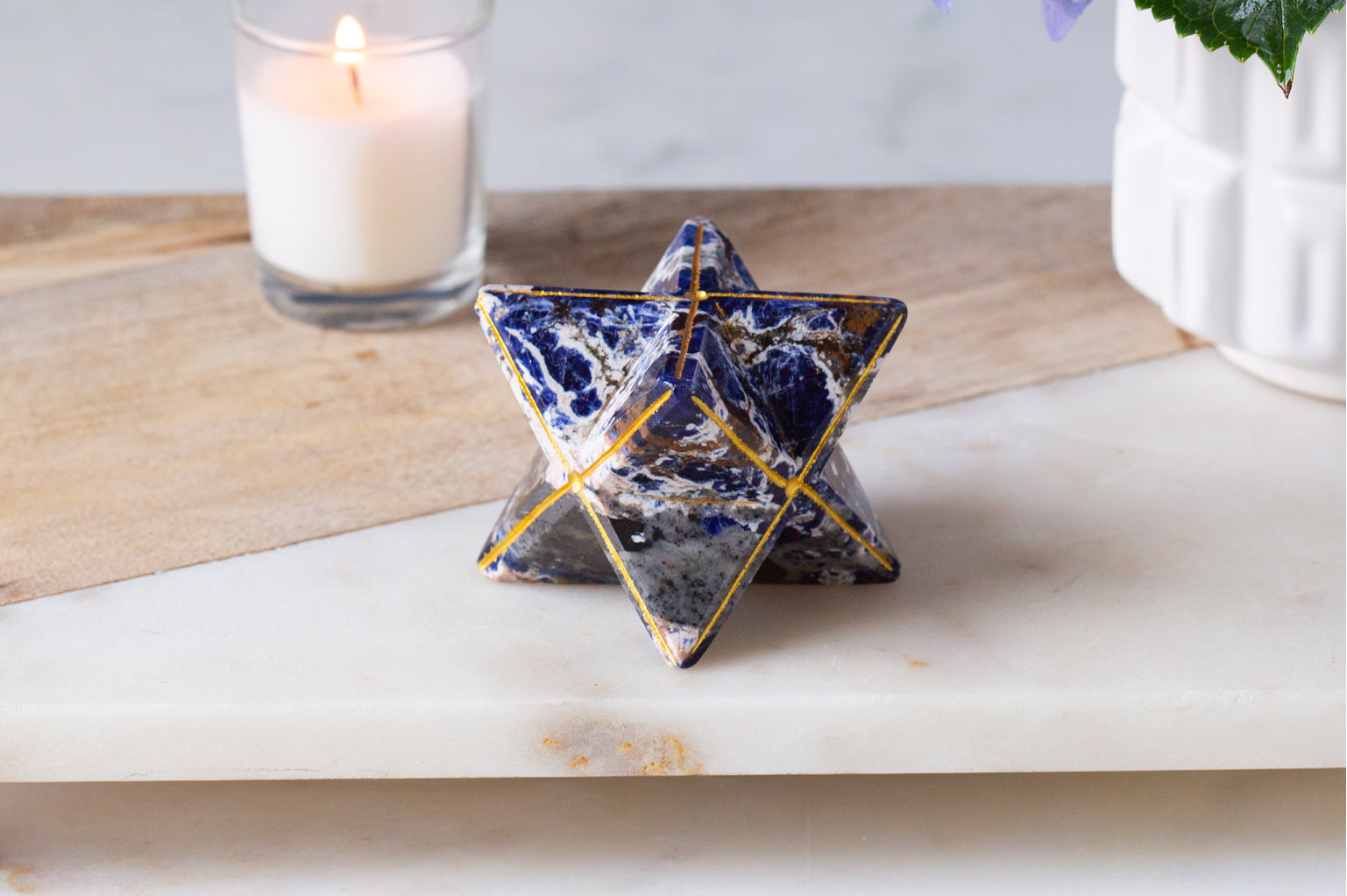 Seraphina Merkaba - Sodalite 3D Star of David