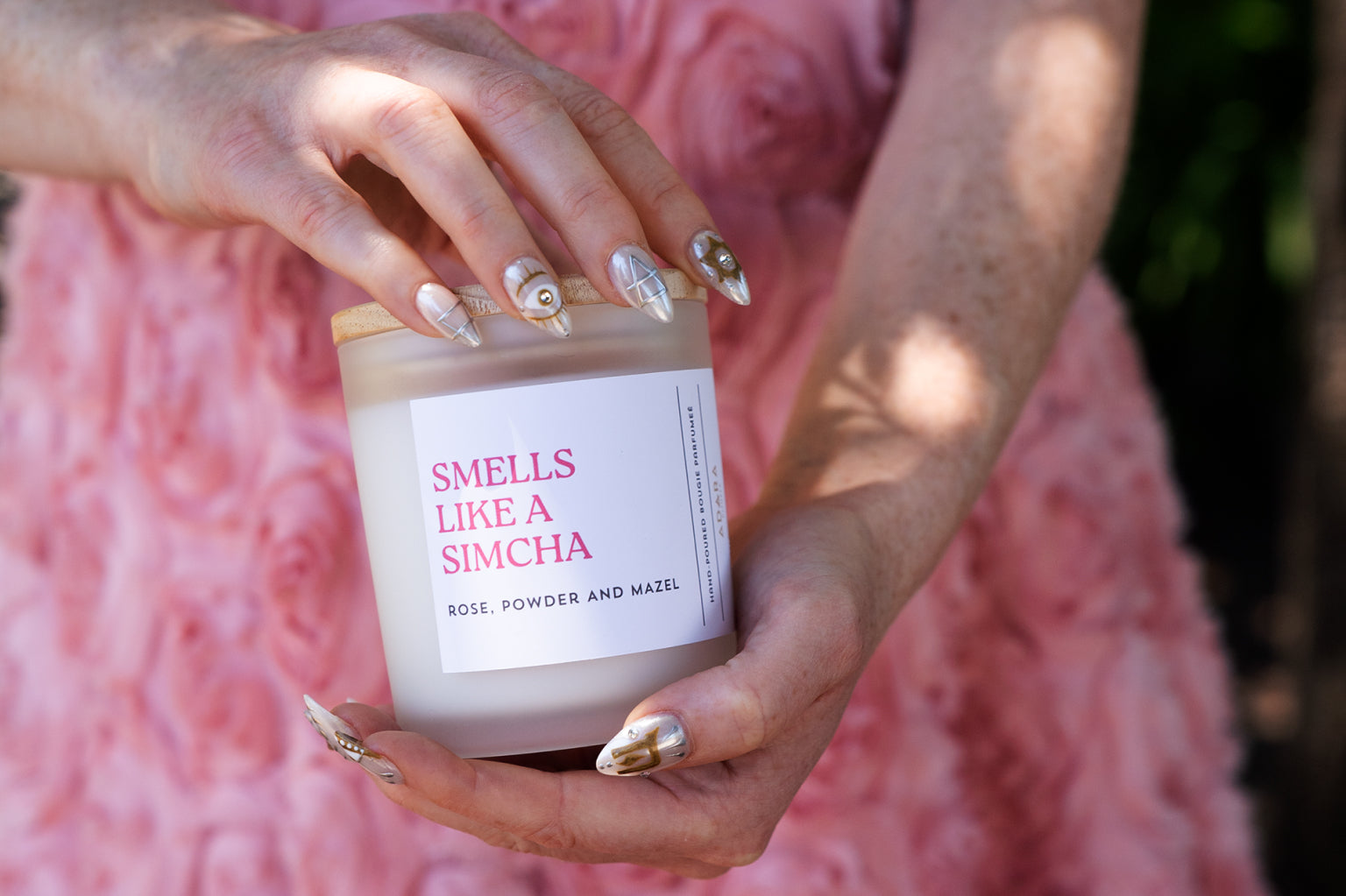 Smells Like A Simcha - Rose, Powder, and Mazel Scented Candle