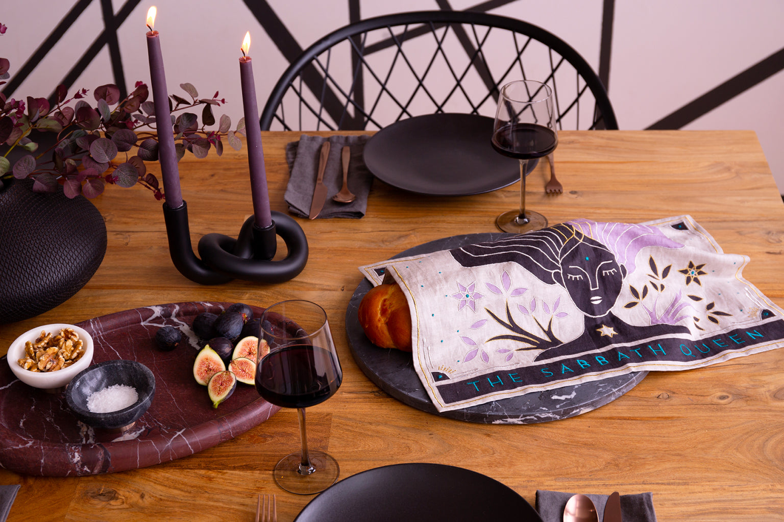 Sabbath Queen Challah Cover - Lavender Cosmos