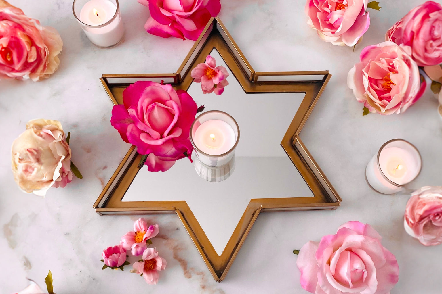 Stella Star of David Mirror Tray