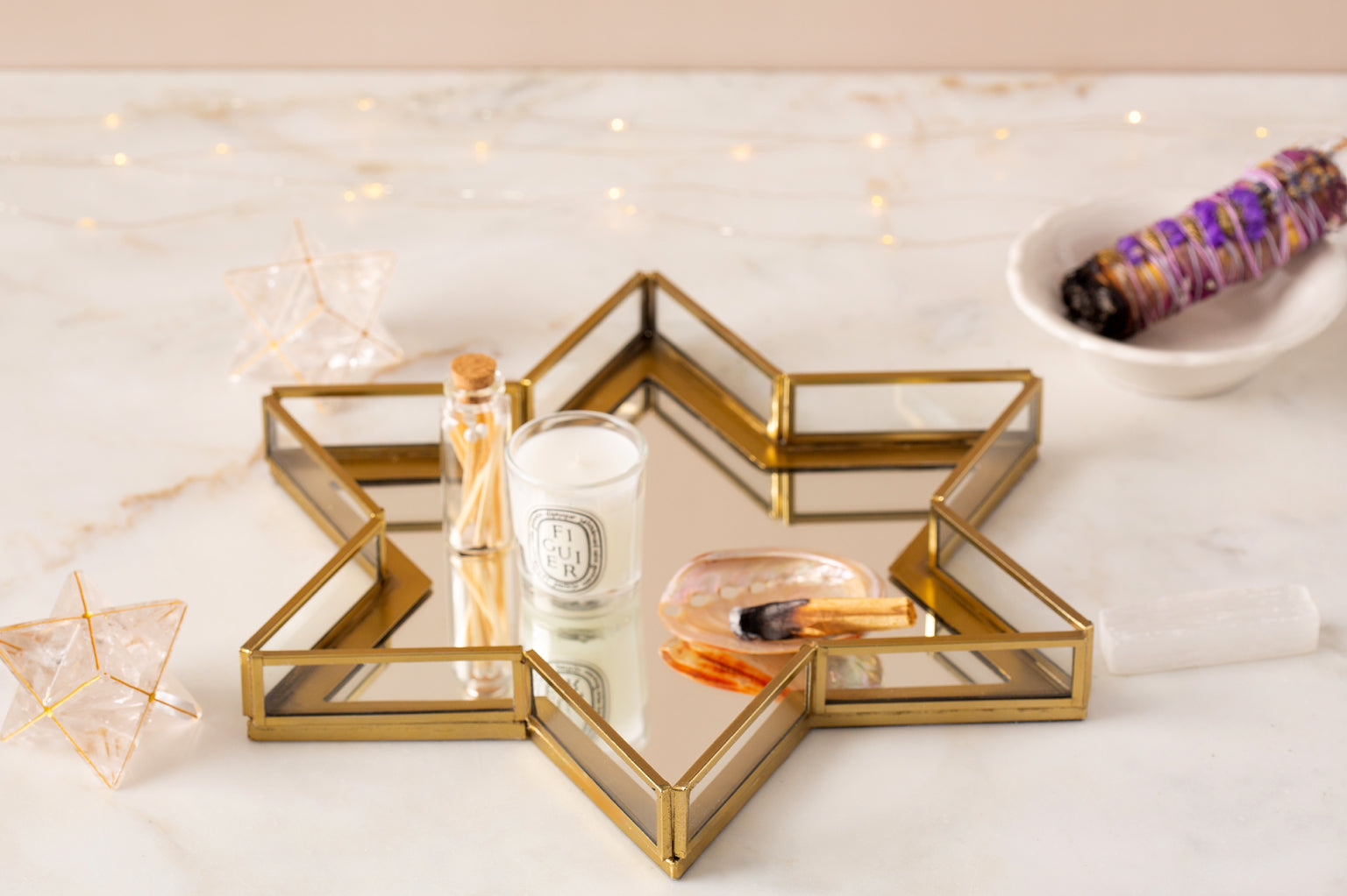 Stella Star of David Mirror Tray