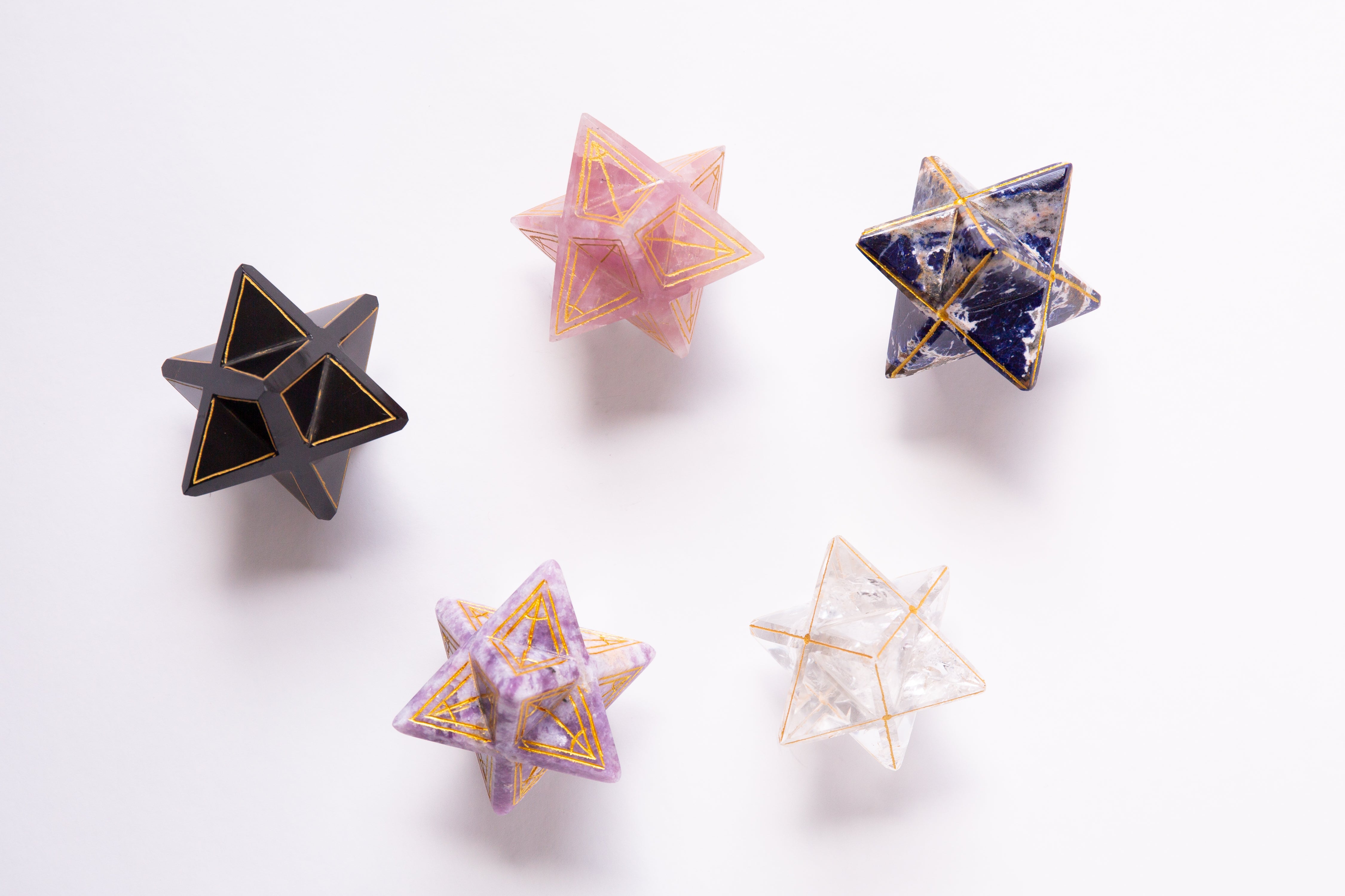 Engraved Merkaba Natural Stones 