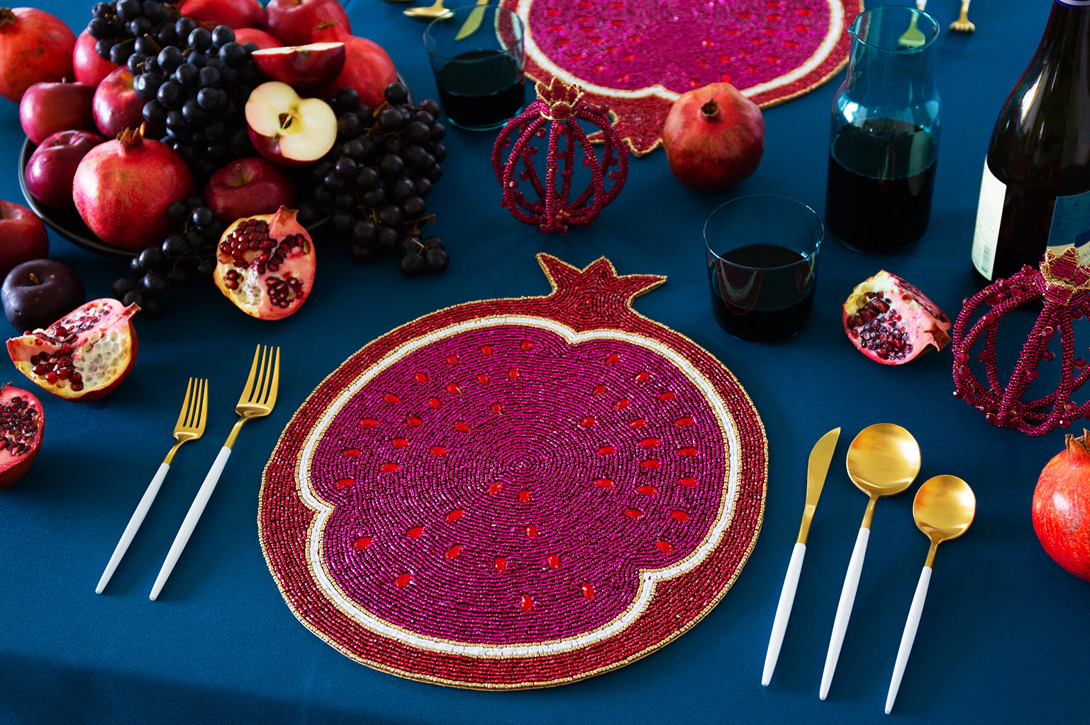 Sacred Pomegranate Beaded Placemat