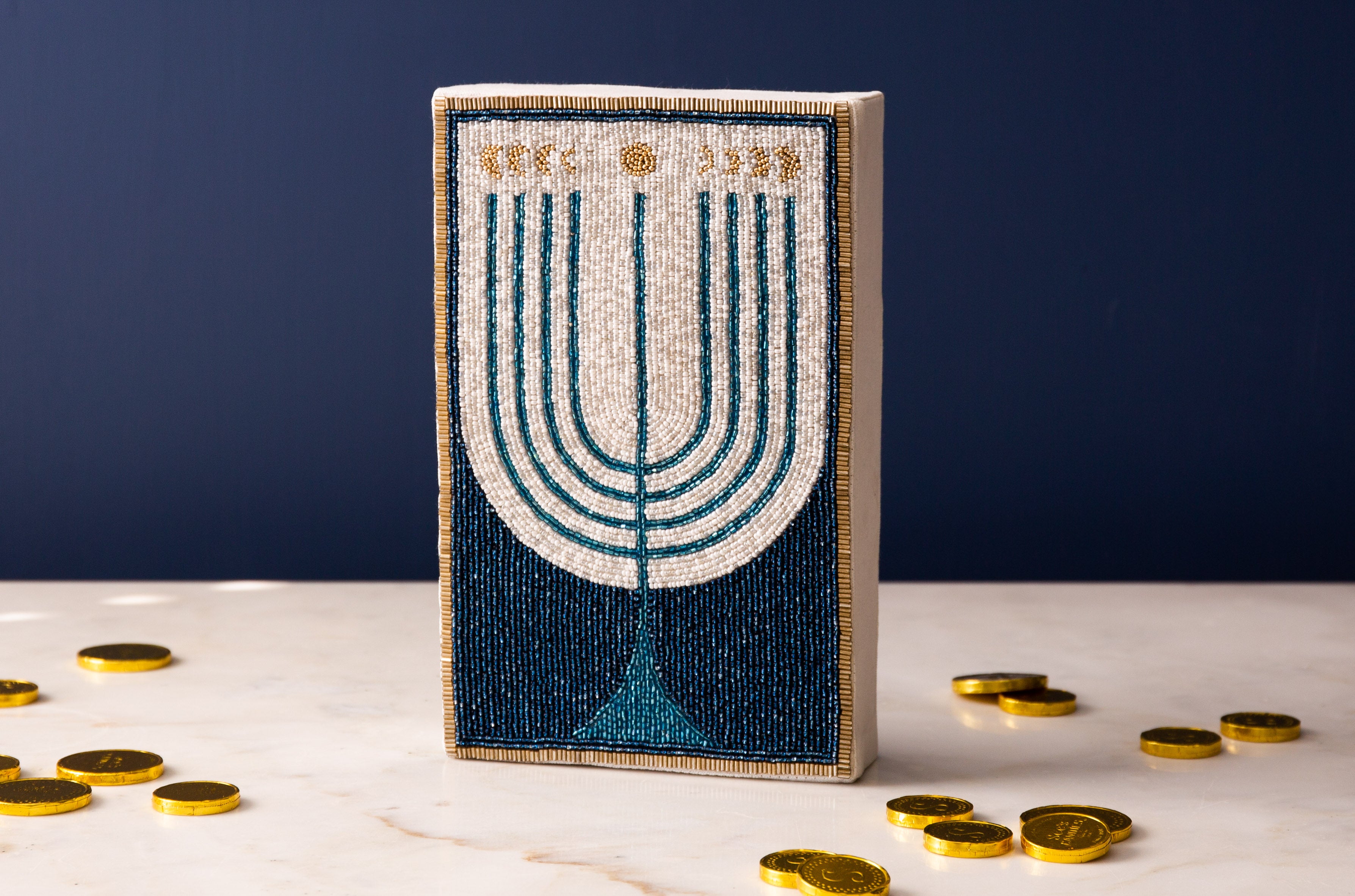 Luna Menorah Hand-Beaded Sign