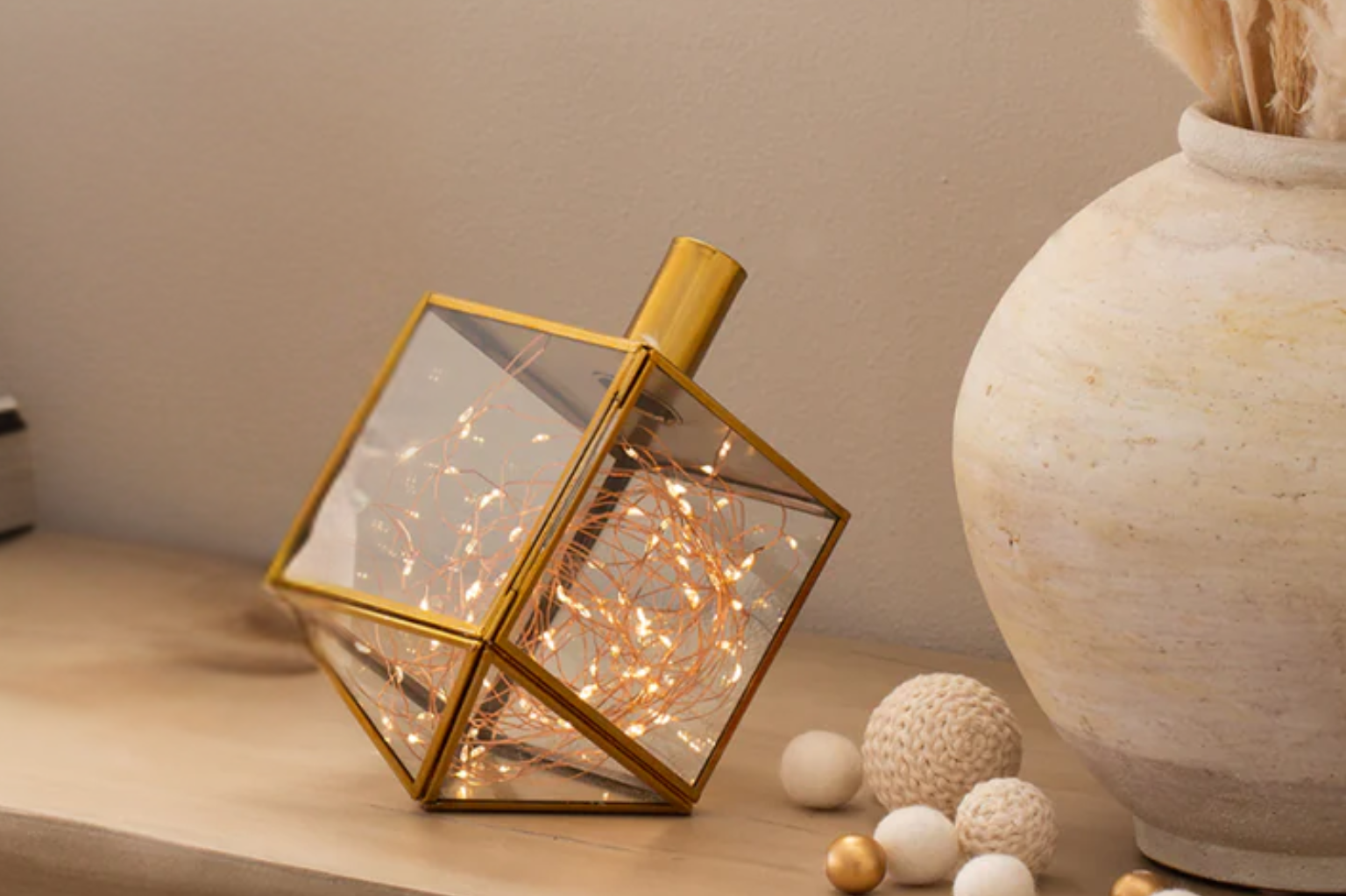Talia Dreidel Terrarium - Gold