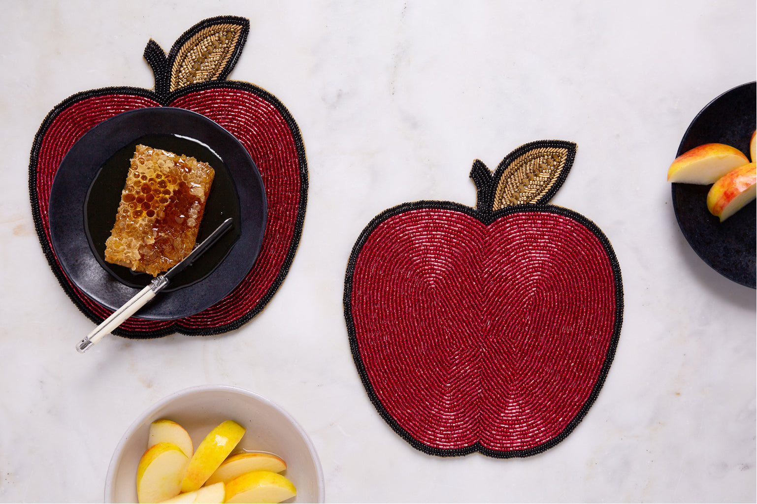 Peri Apple Beaded Petite Mats (pair)