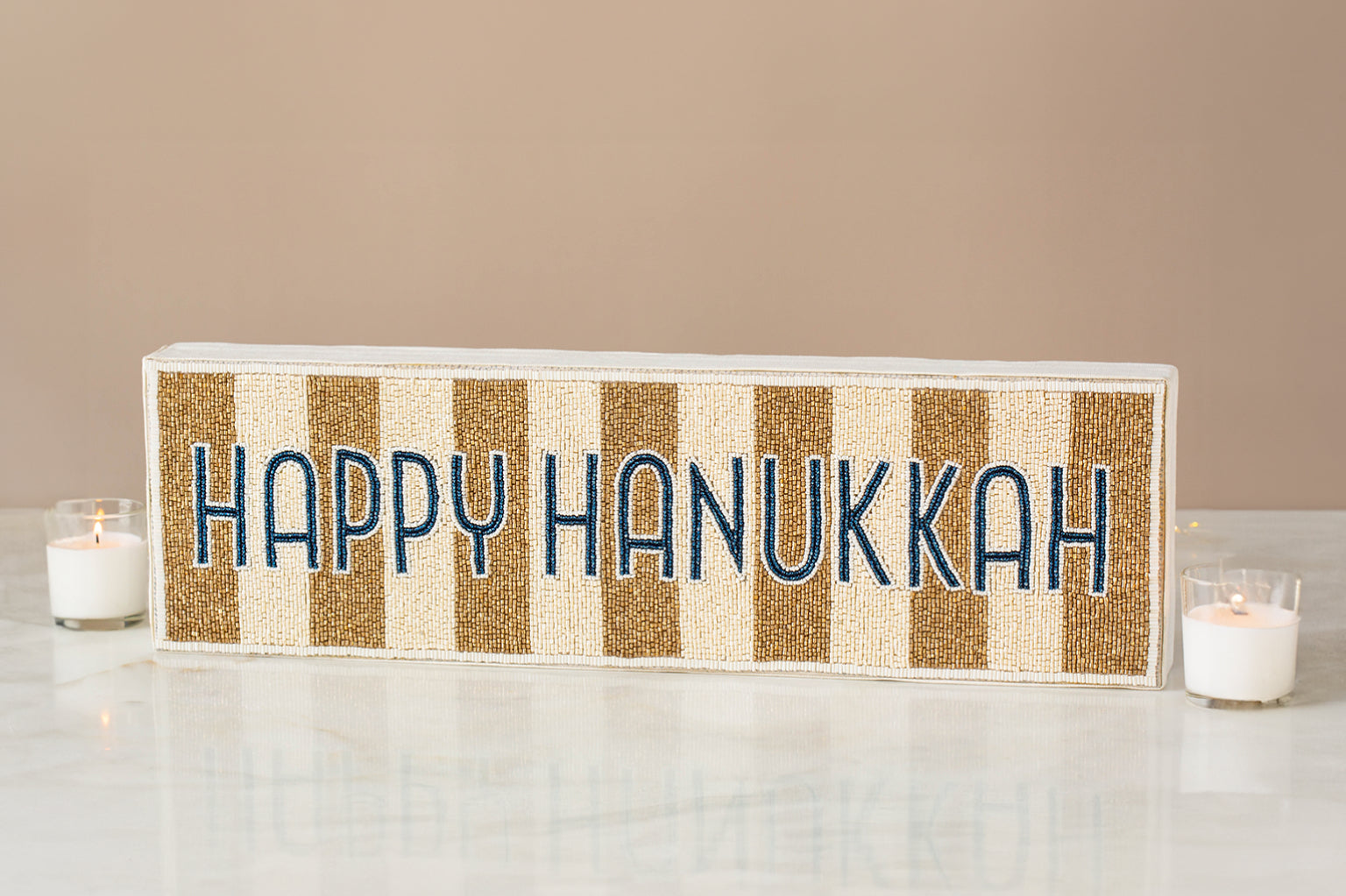 Nava Happy Hanukkah Beaded Sign