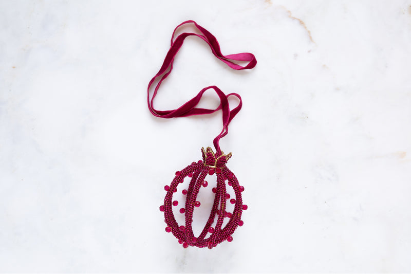 Delia Pomegranate Beaded Bauble