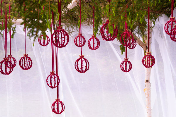 Delia Pomegranate Beaded Bauble