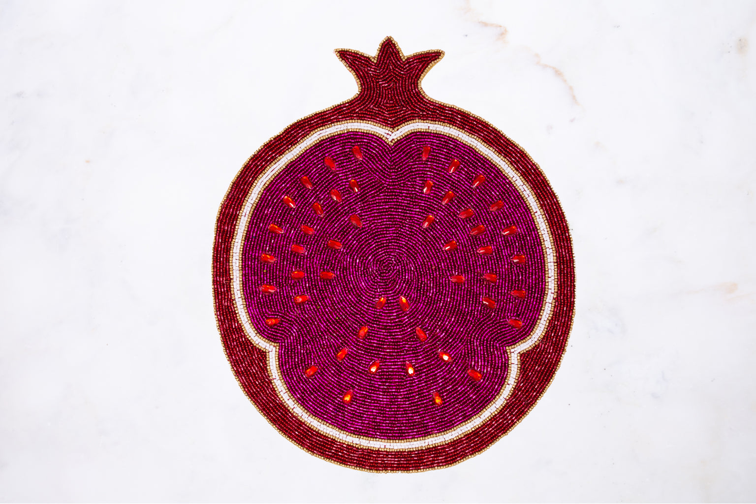 Sacred Pom Beaded Placemat