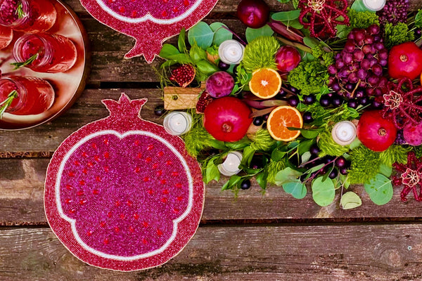 Rimona Pomegranate Beaded Placemat