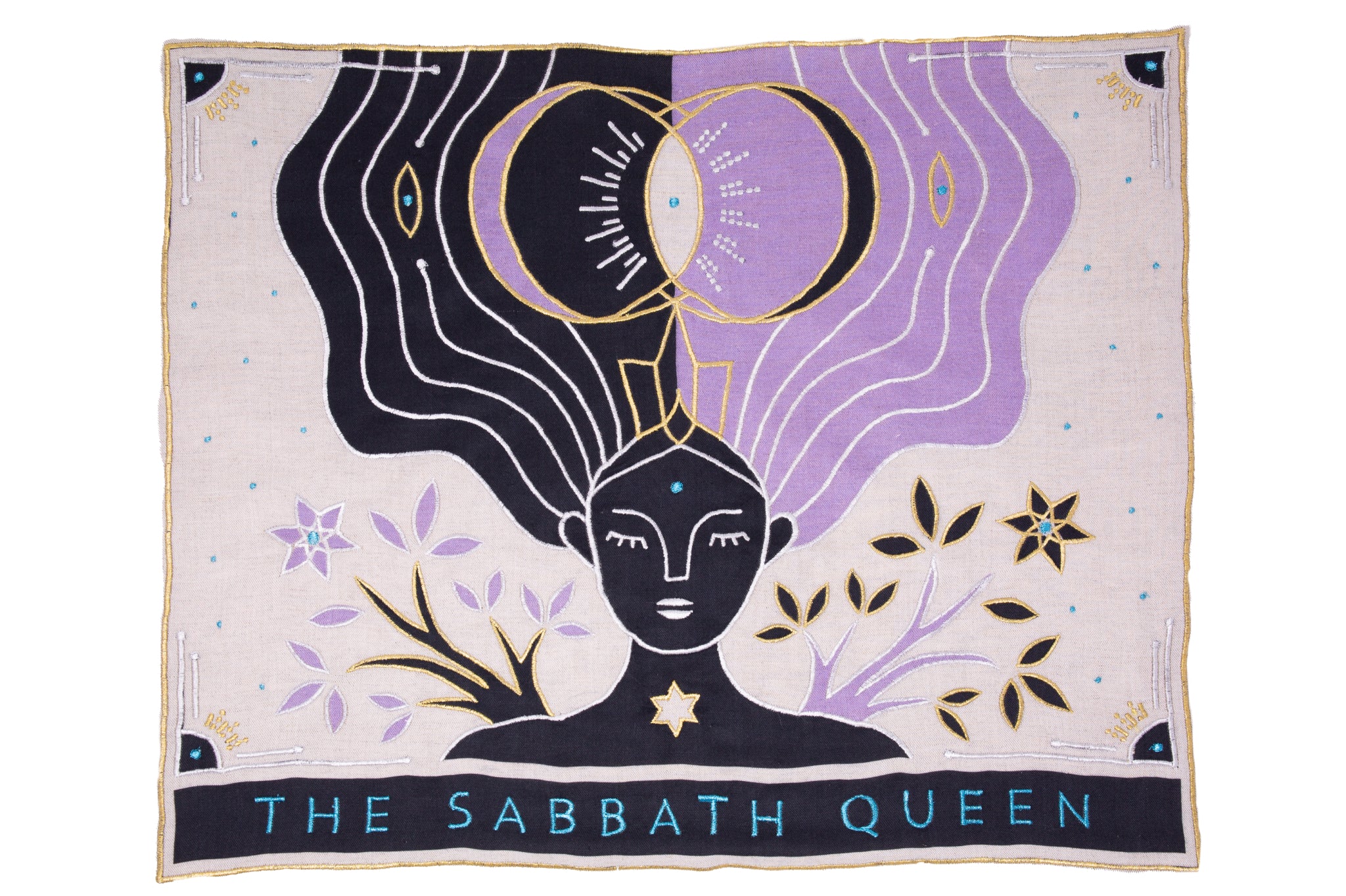 Sabbath Queen Challah Cover - Lavender Cosmos