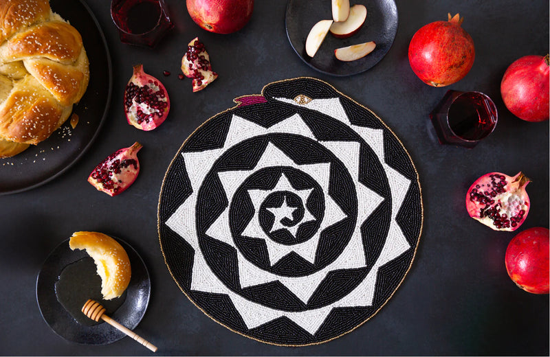 Nakasha Serpent Beaded Placemat