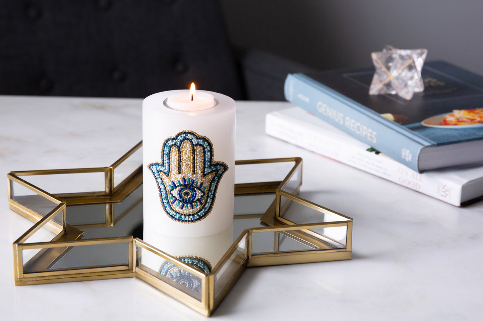 Stella Star of David Mirror Tray
